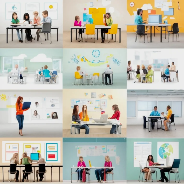 職場での専門的な継続教育の様子